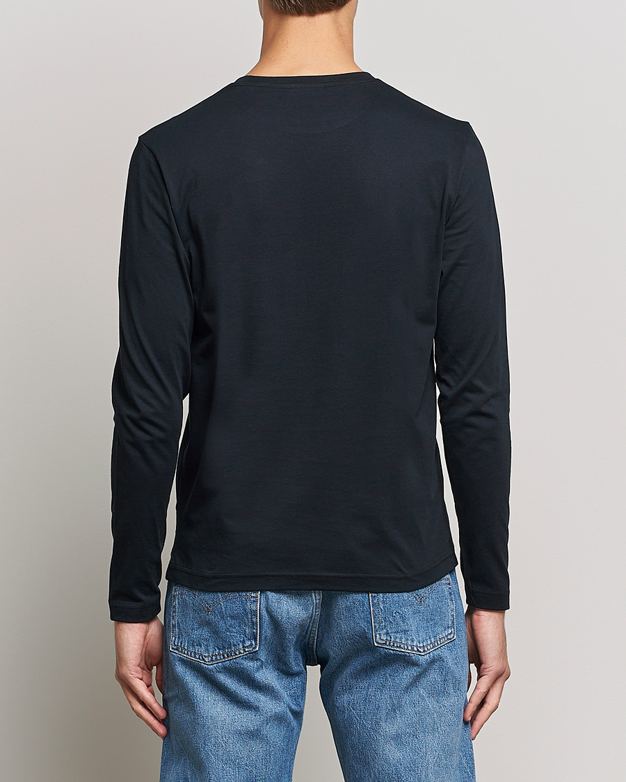Uomini | T-shirt | GANT | The Original Long Sleeve T-shirt Black