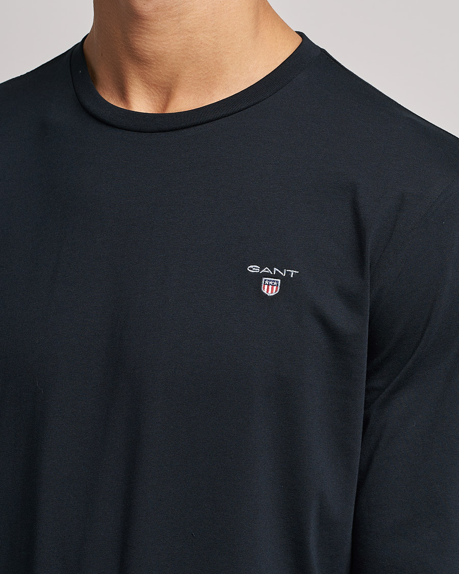 Uomini | T-shirt | GANT | The Original Long Sleeve T-shirt Black