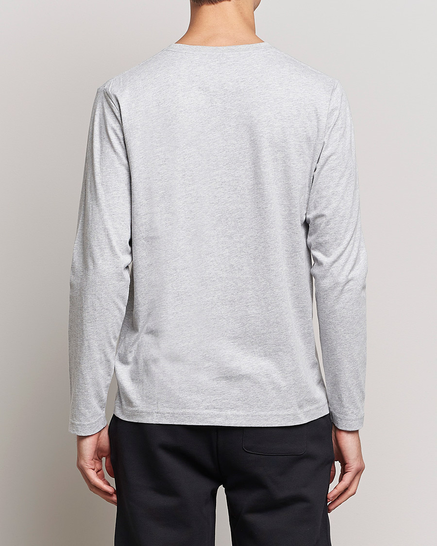 Uomini | T-shirt | GANT | The Original Long Sleeve T-shirt Light Grey Melange