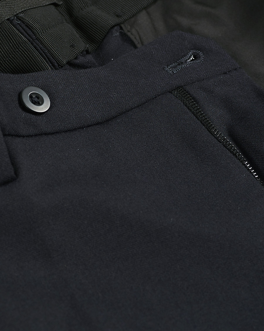 Uomini | Pantaloni | Incotex | Slim Fit Washable Flannel Trousers Navy