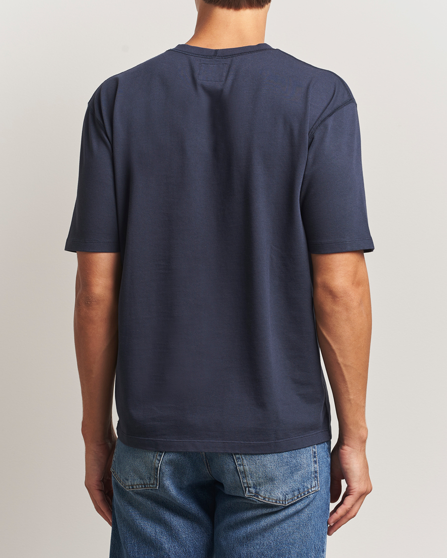 Uomini | T-shirt | Drake's | Short Sleeve Hiking T-Shirt Navy