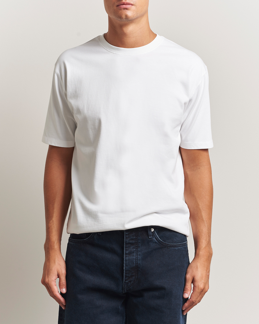 Uomini | T-shirt | Drake's | Short Sleeve Hiking T-Shirt White