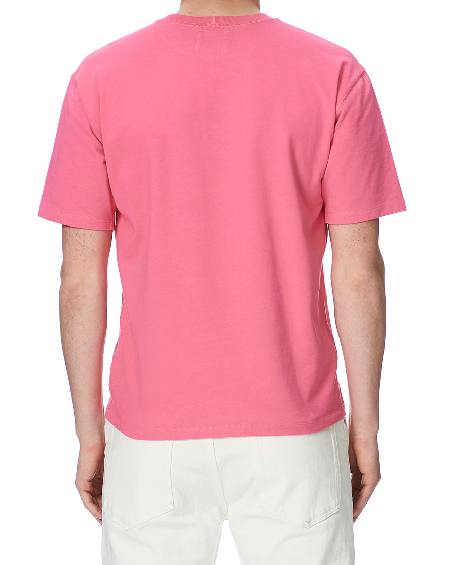 Uomini | T-shirt | Drake's | Cotton Crew Neck Hiking Tee Fuschia