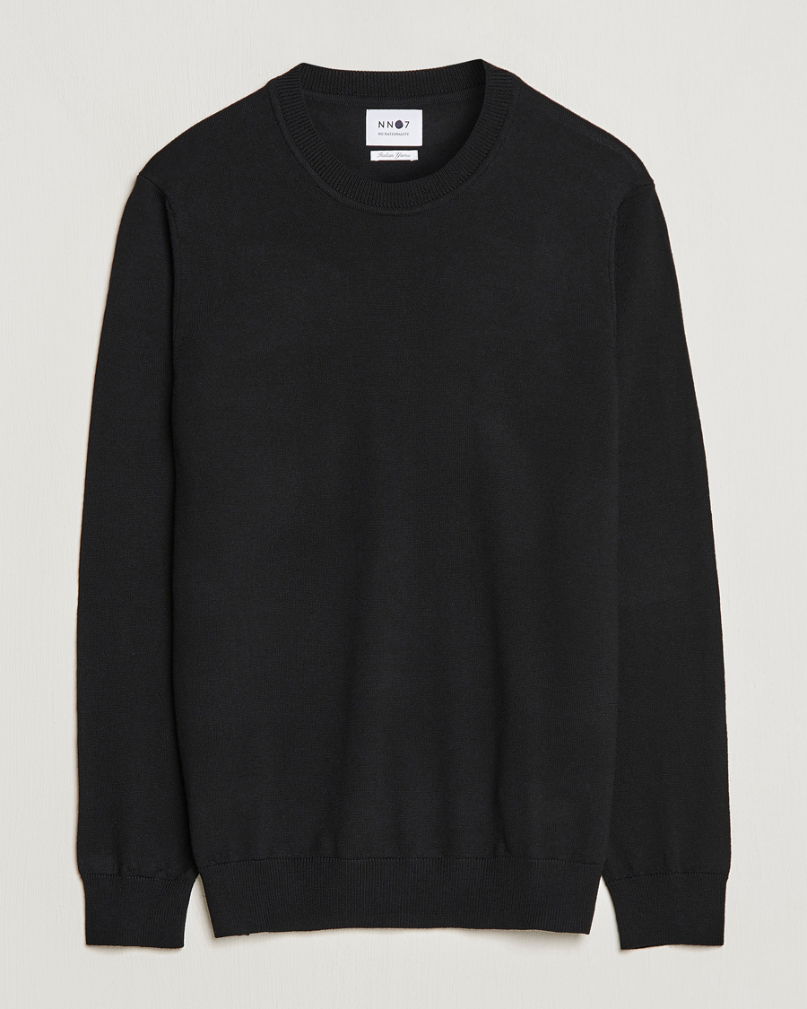 Uomini | Maglieria | NN07 | Ted Merino Crew Neck Pullover Black