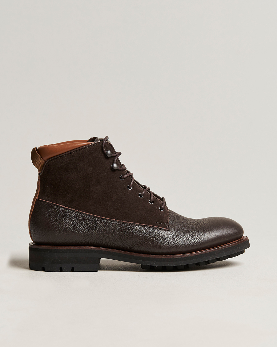 Uomini | Heschung Raphia Leather/Suede Boot Moro/Coffee | Heschung | Raphia Leather/Suede Boot Moro/Coffee