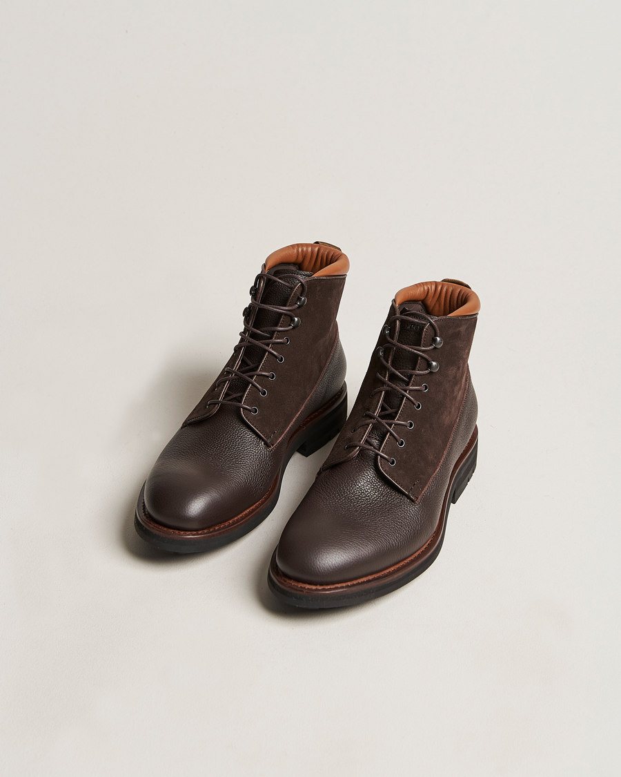 Uomini | Heschung Raphia Leather/Suede Boot Moro/Coffee | Heschung | Raphia Leather/Suede Boot Moro/Coffee