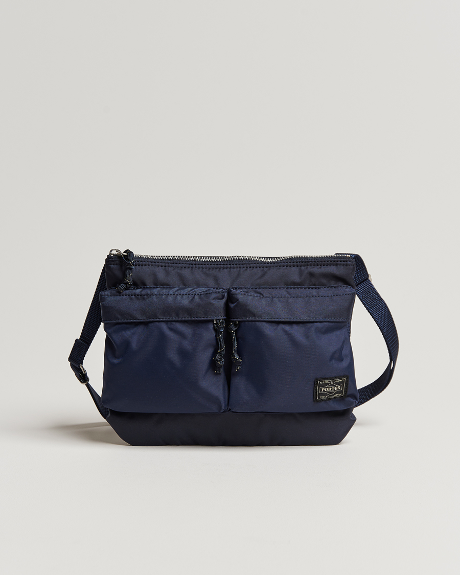 Uomini | Borse | Porter-Yoshida & Co. | Force Small Shoulder Bag Navy Blue