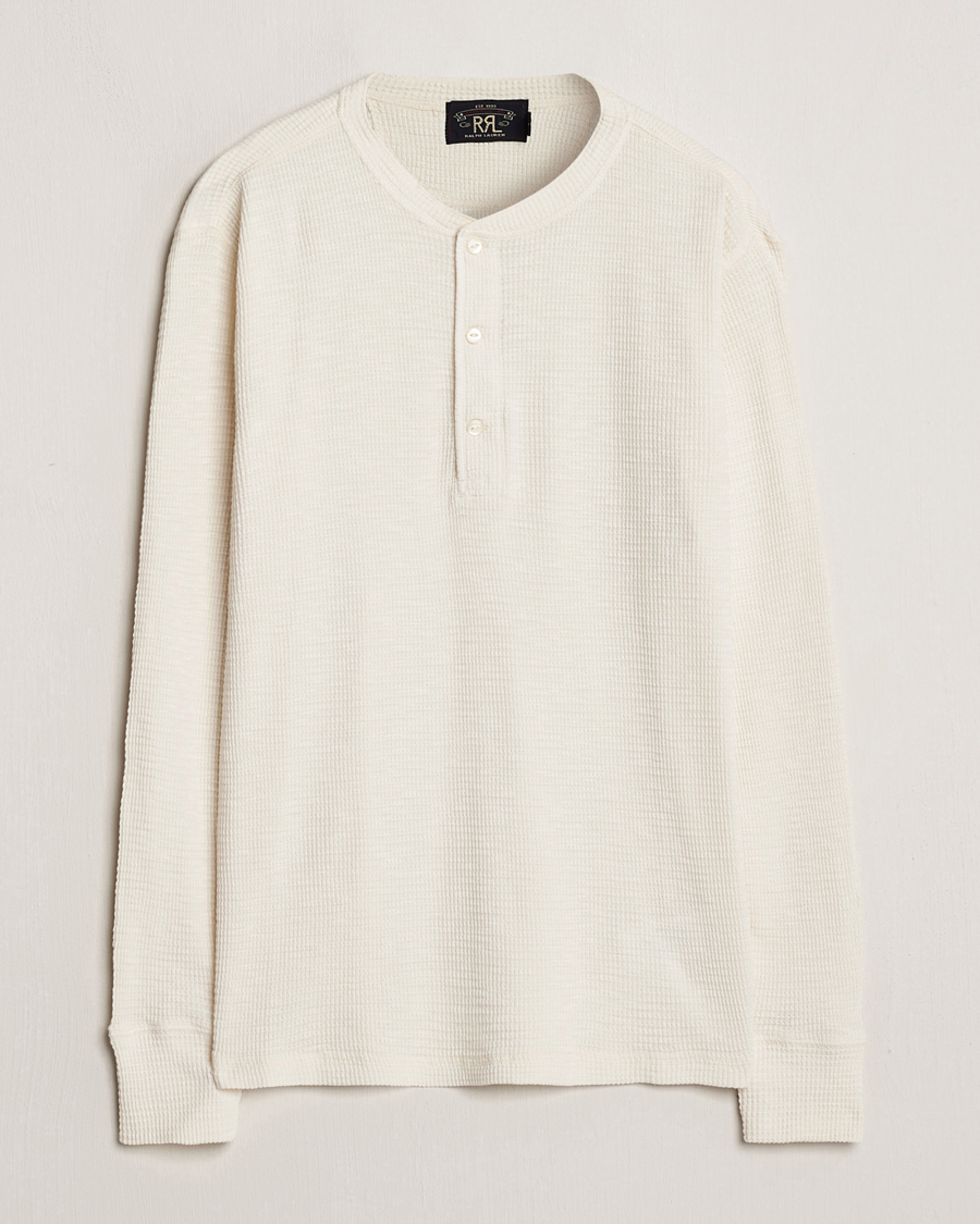 Uomini | T-shirt | RRL | Long Sleeve Henley Paper White