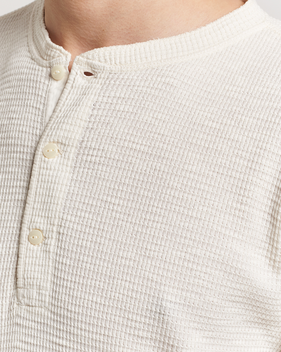 Uomini | T-shirt | RRL | Long Sleeve Henley Paper White