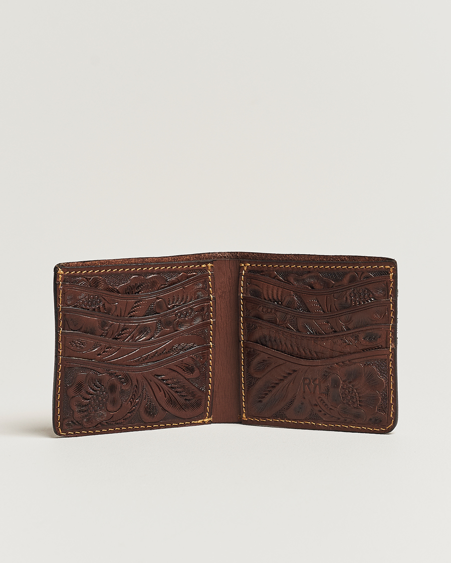 Uomini | RRL Embossed Billfold Wallet Dark Brown | RRL | Embossed Billfold Wallet Dark Brown