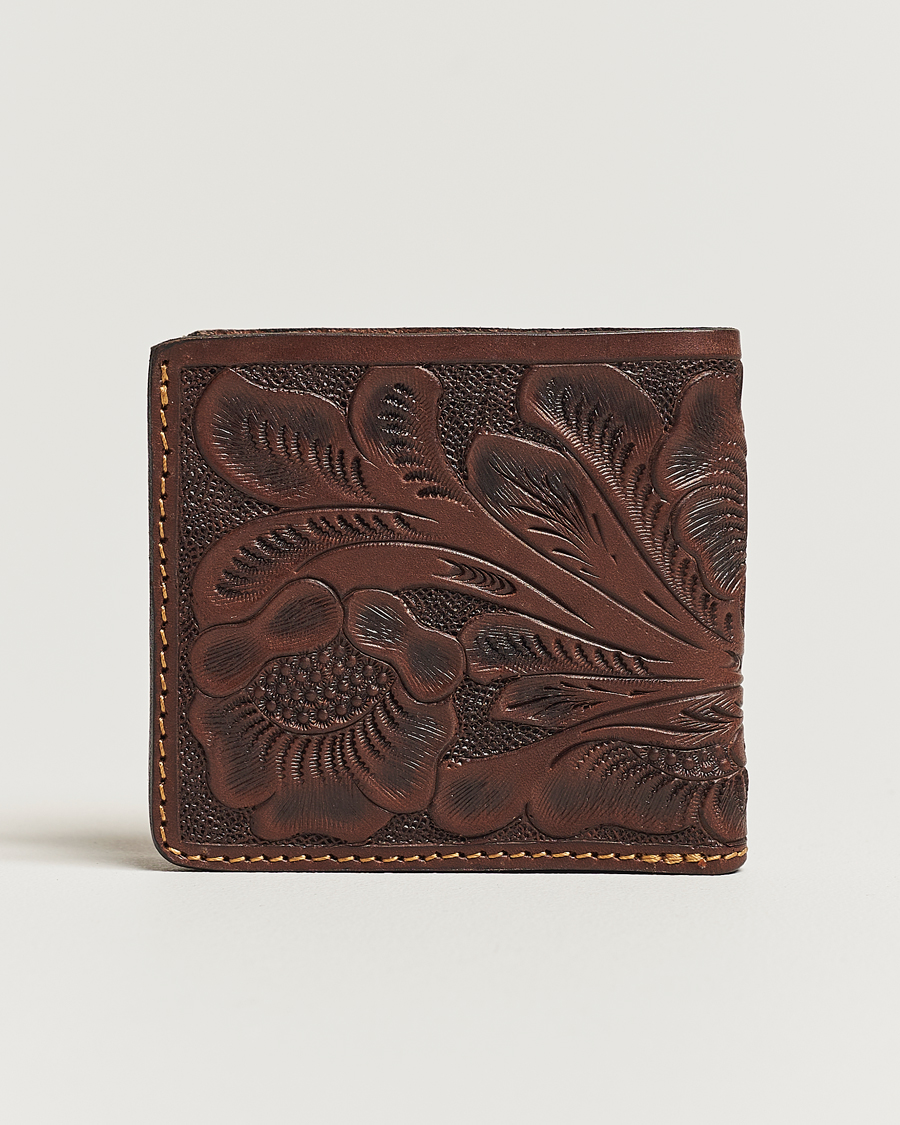 Uomini | RRL Embossed Billfold Wallet Dark Brown | RRL | Embossed Billfold Wallet Dark Brown