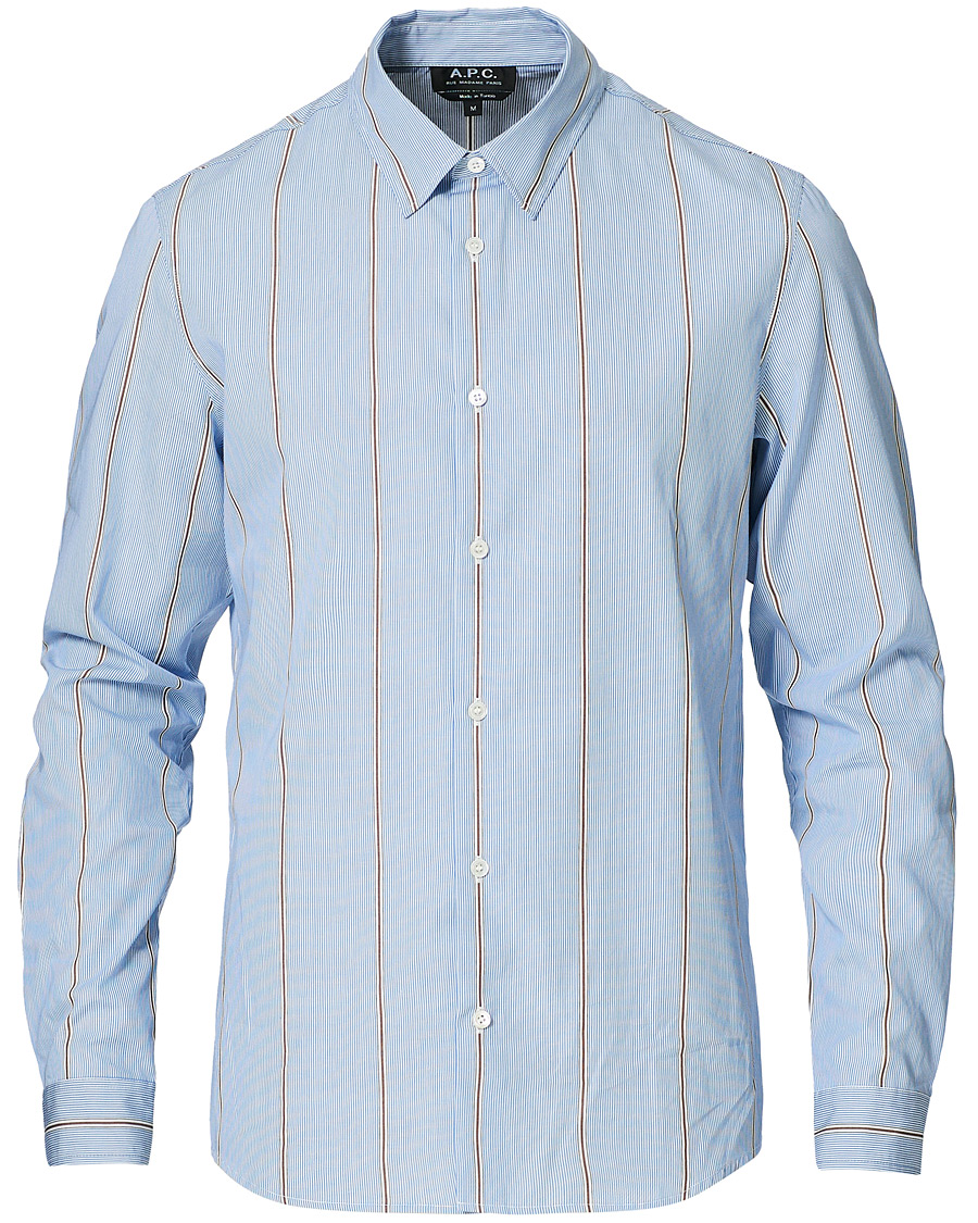 Uomini | Camicie | A.P.C. | Anthony Striped Shirt Light Blue