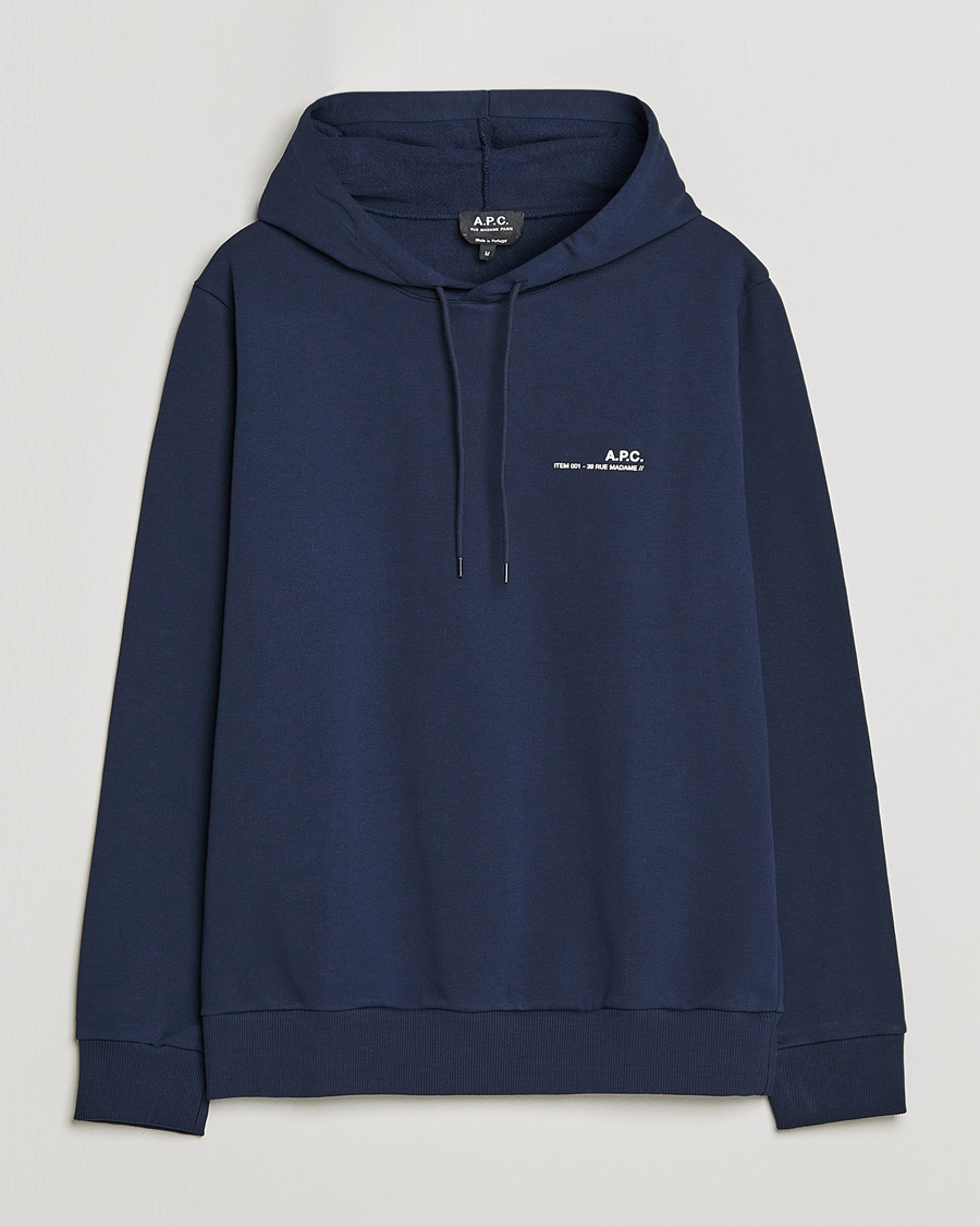 Uomini | Maglieria | A.P.C. | Item Hoodie Navy