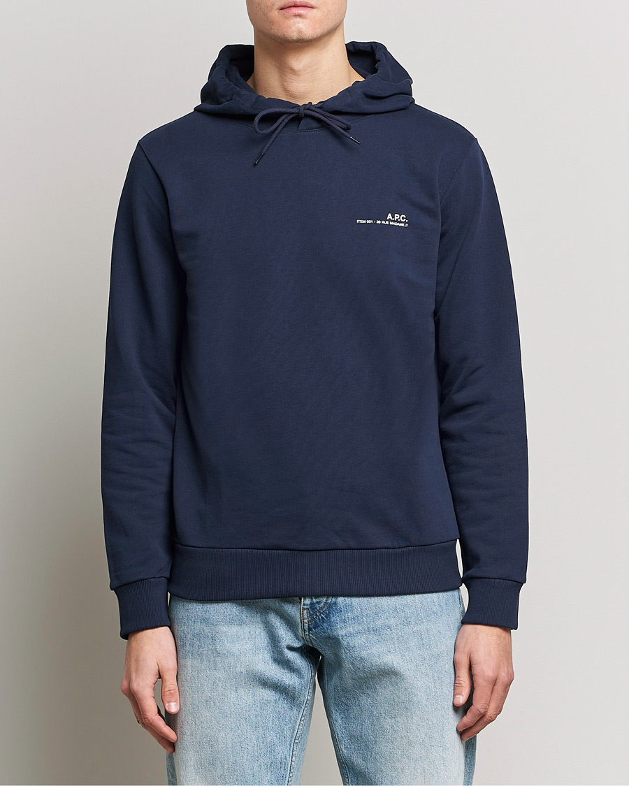 Uomini | Maglieria | A.P.C. | Item Hoodie Navy