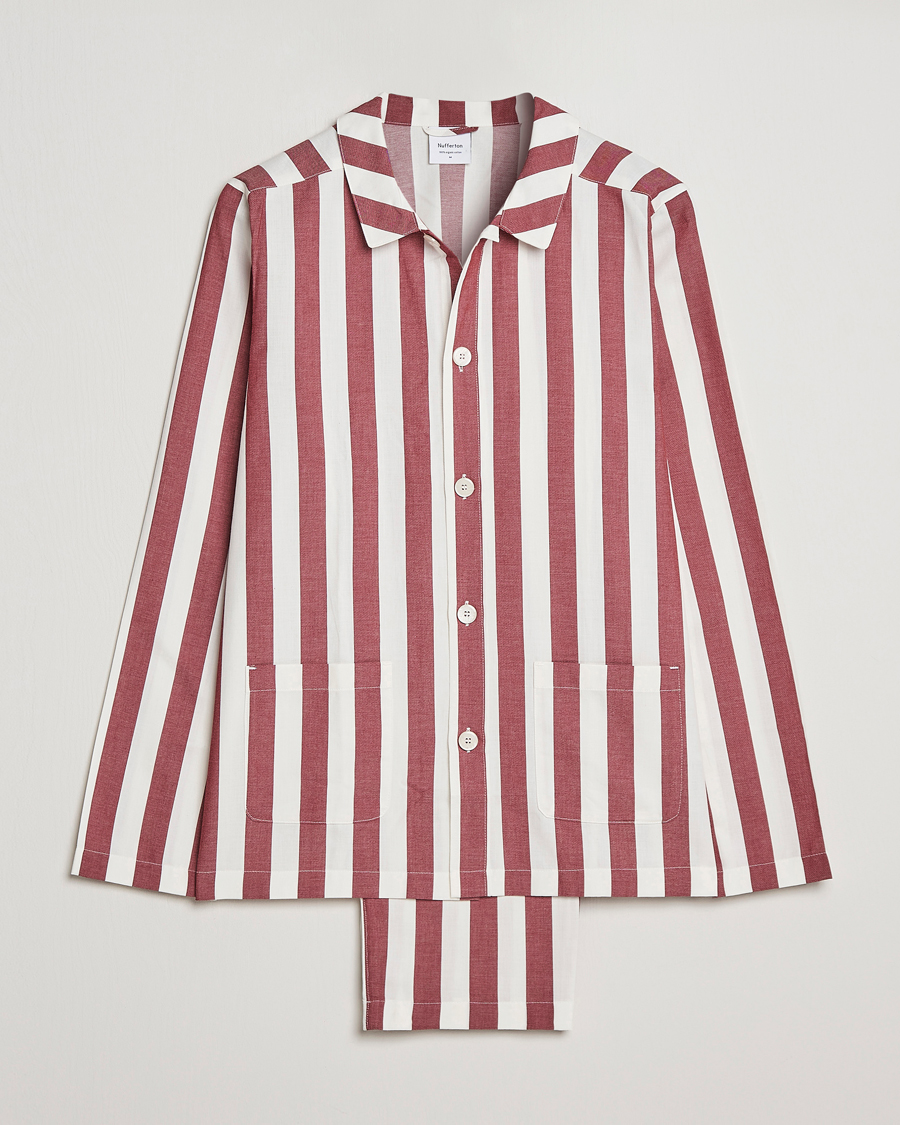 Uomini | Accappatoi & Pigiami | Nufferton | Uno Striped Pyjama Set Red/White
