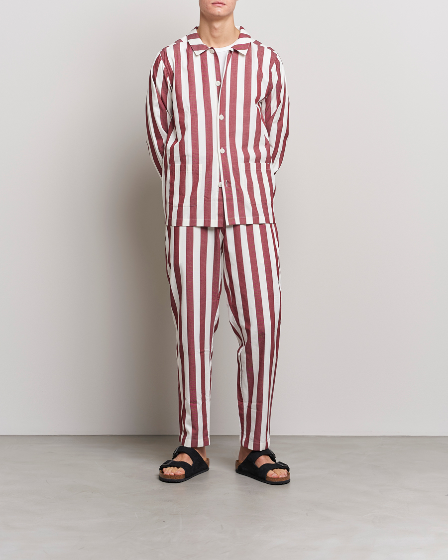 Uomini | Accappatoi & Pigiami | Nufferton | Uno Striped Pyjama Set Red/White