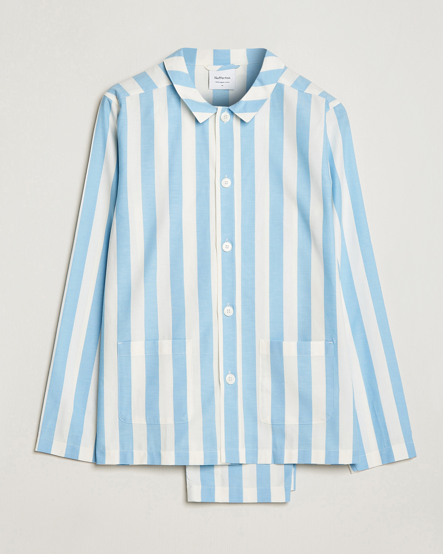 Uomini | Accappatoi & Pigiami | Nufferton | Uno Striped Pyjama Set Blue/White