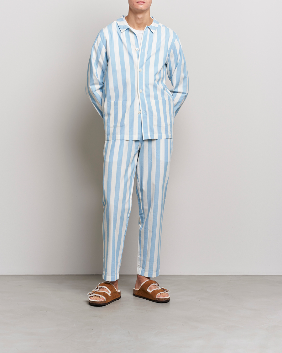 Uomini | Accappatoi & Pigiami | Nufferton | Uno Striped Pyjama Set Blue/White
