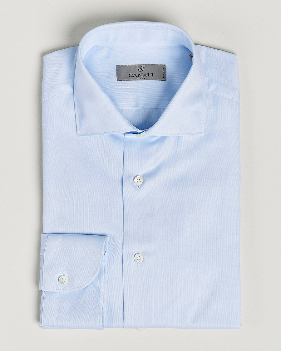 Uomini | Camicie | Canali | Slim Fit Cotton Shirt Light Blue