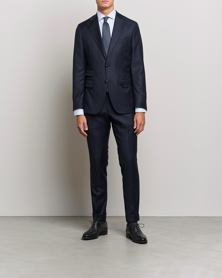 Uomini | Camicie | Canali | Slim Fit Cotton Shirt Light Blue