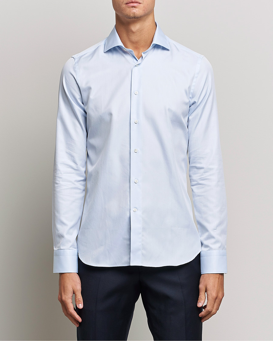 Uomini | Camicie | Canali | Slim Fit Cotton Shirt Light Blue