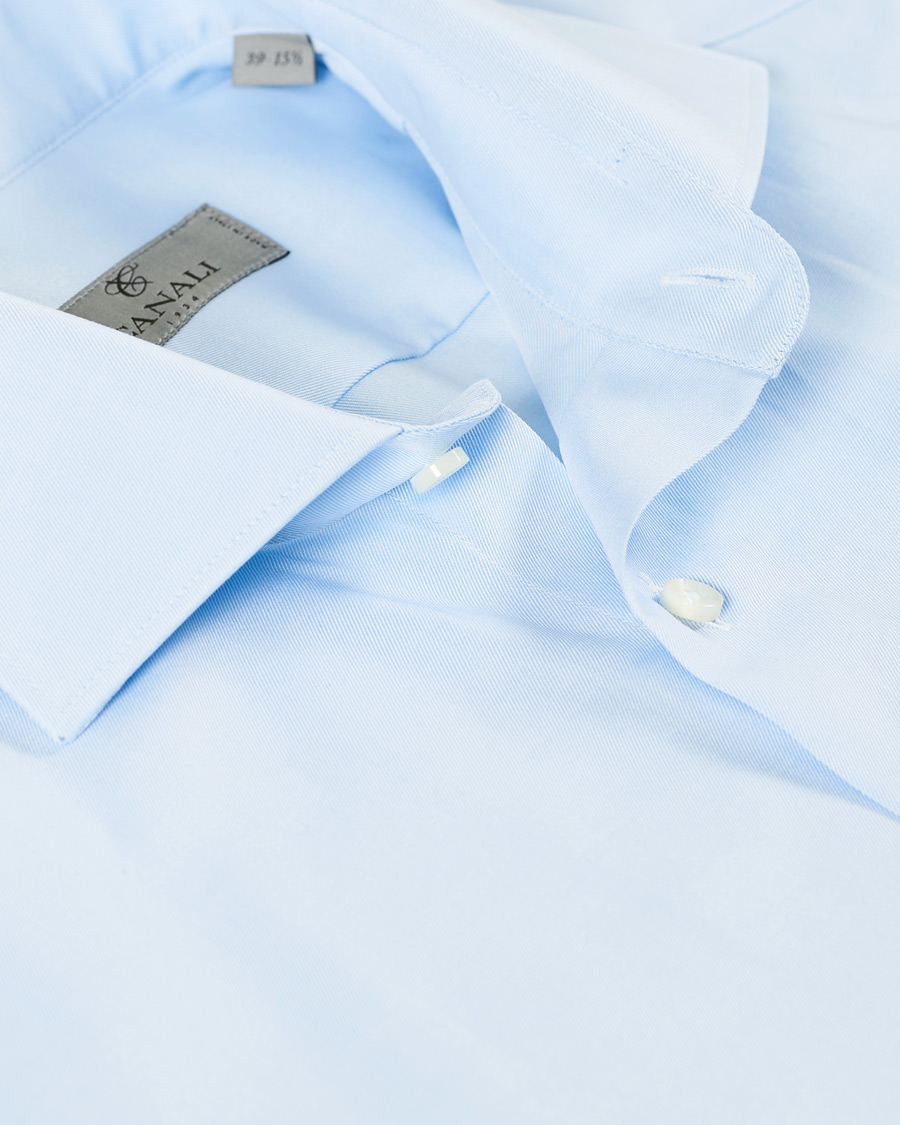 Uomini | Camicie | Canali | Slim Fit Cotton Shirt Light Blue
