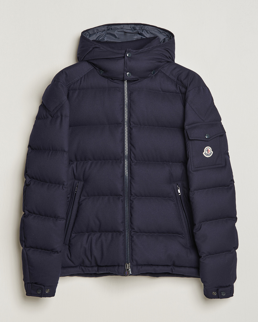 Uomini | Giacche | Moncler | Montgenevre Flannel Down Jacket Navy