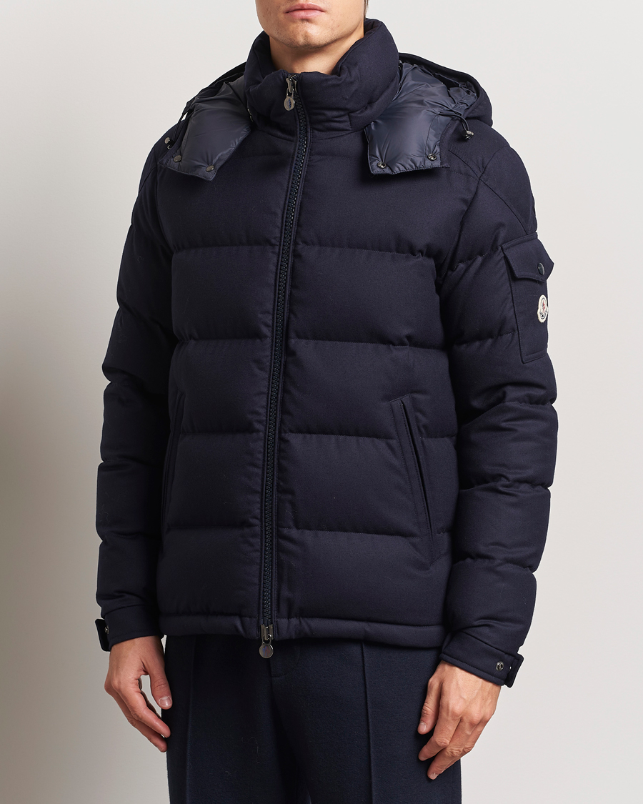 Uomini | Giacche | Moncler | Montgenevre Flannel Down Jacket Navy