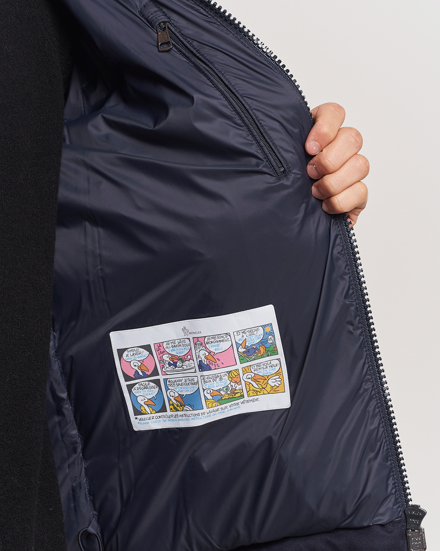 Uomini | Giacche | Moncler | Montgenevre Flannel Down Jacket Navy