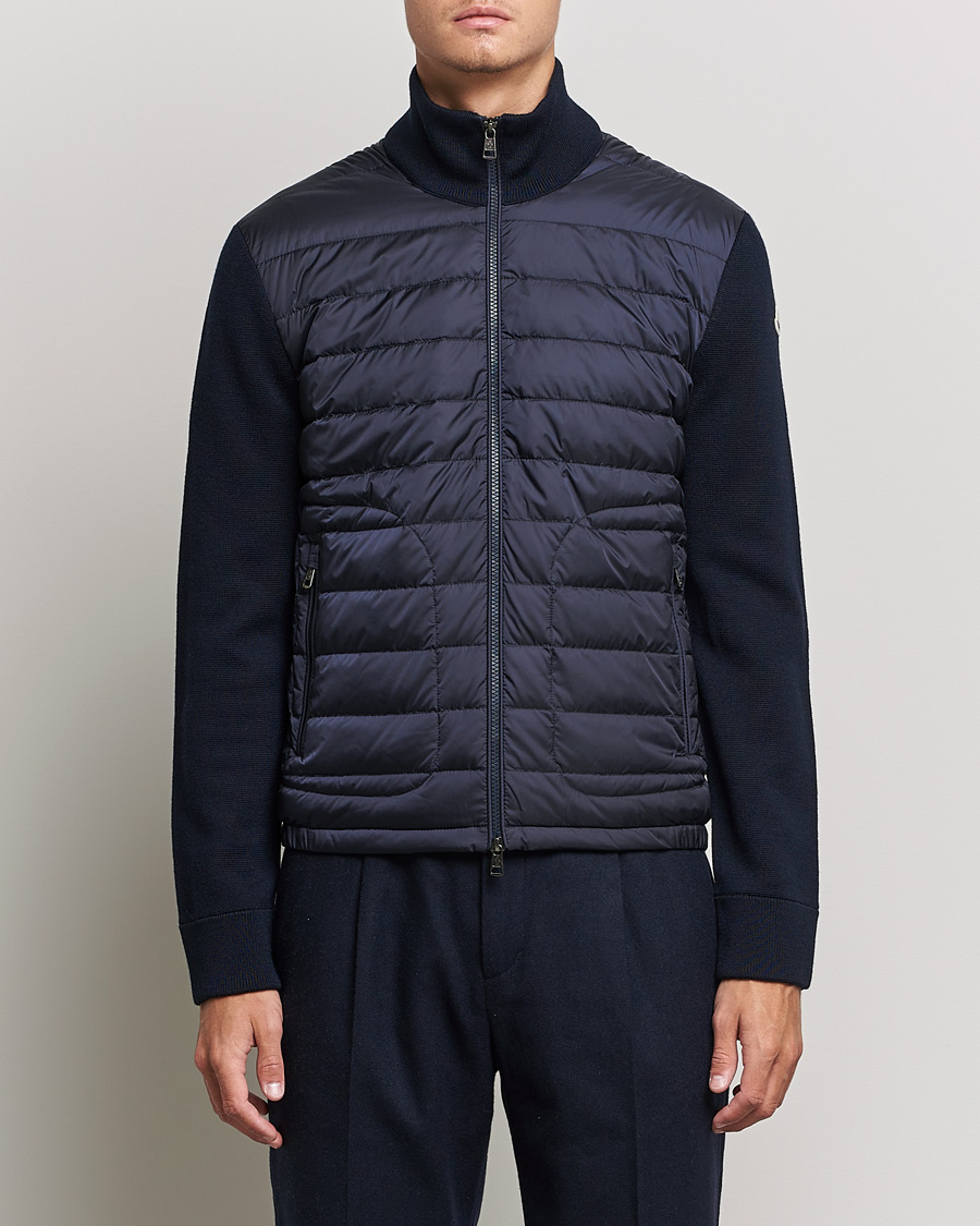 Uomini | Giacche | Moncler | Hybrid Zip Cardigan Navy