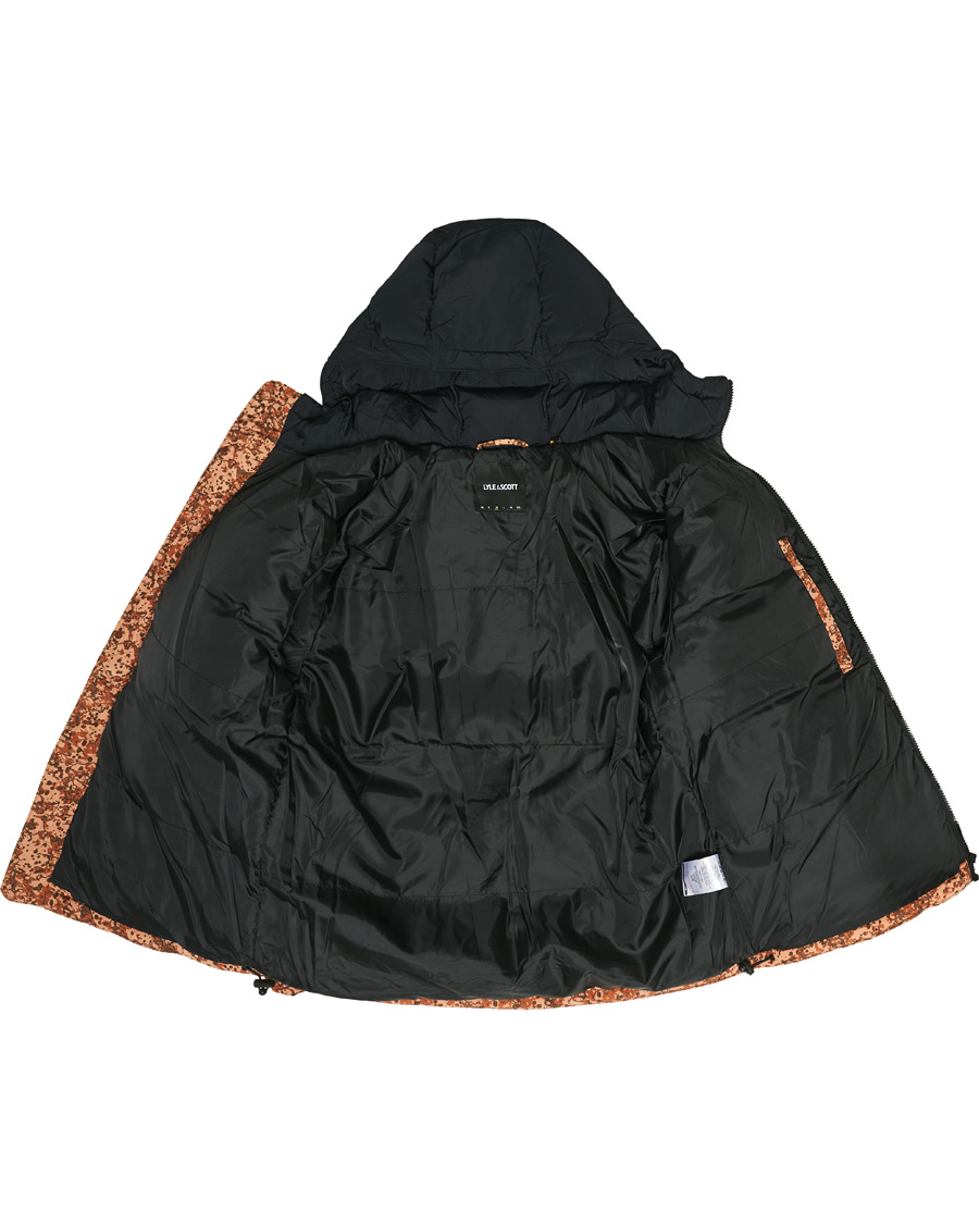Uomini | Giacche | Lyle & Scott | Earth Print Padded Jacket Jet Black