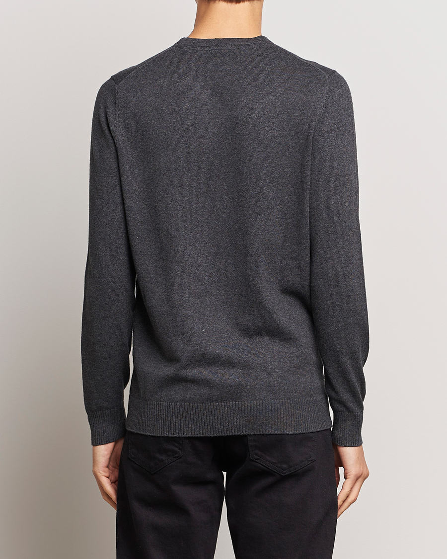 Uomini | Maglieria | Lyle & Scott | Cotton/Merino Crew Neck Jumper Charcoal Marl
