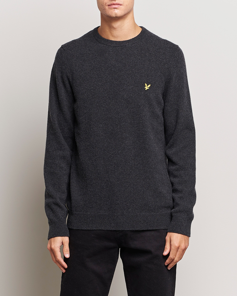 Uomini | Maglieria | Lyle & Scott | Lambswool Crew Neck Pullover Charcoal Marl