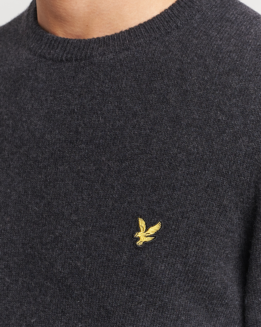Uomini | Maglieria | Lyle & Scott | Lambswool Crew Neck Pullover Charcoal Marl