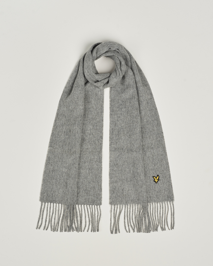 Uomini | Lyle & Scott Lambswool Scarf Mid Grey Marl | Lyle & Scott | Lambswool Scarf Mid Grey Marl
