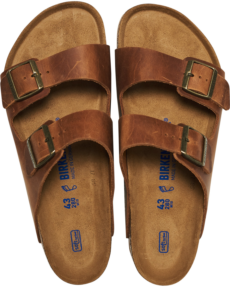 Uomini | BIRKENSTOCK Arizona Soft Footbed Cognac Oiled Leather | BIRKENSTOCK | Arizona Soft Footbed Cognac Oiled Leather