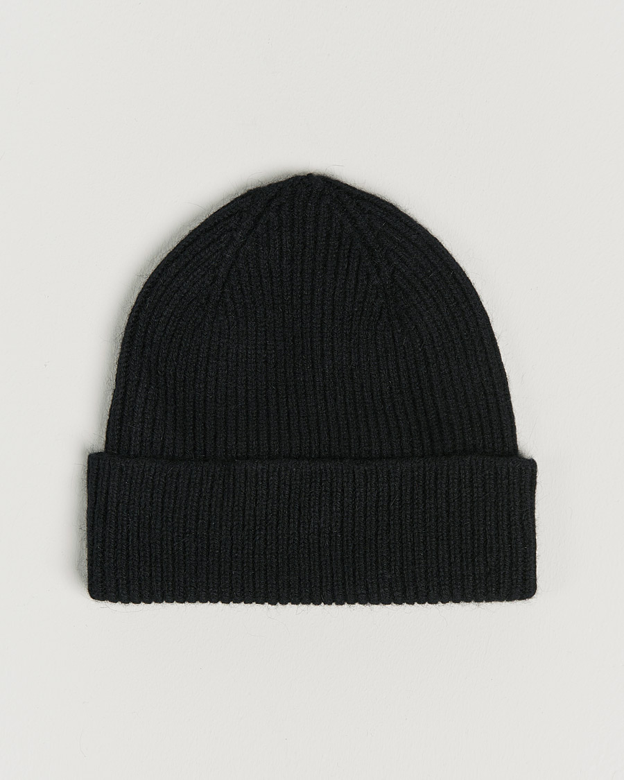 Uomini | Berretti | Le Bonnet | Lambswool/Caregora Beanie Onyx