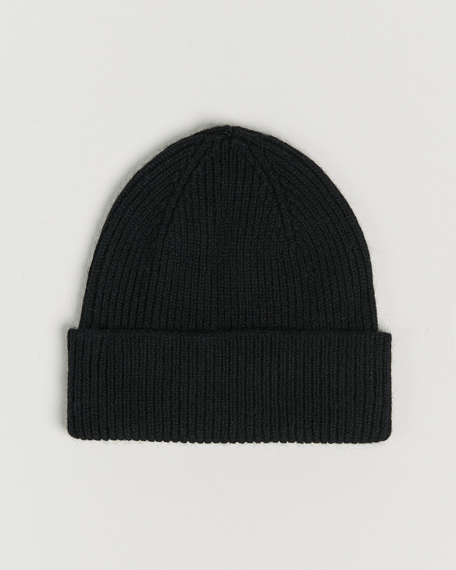 Uomini | Berretti | Le Bonnet | Lambswool/Caregora Beanie Onyx