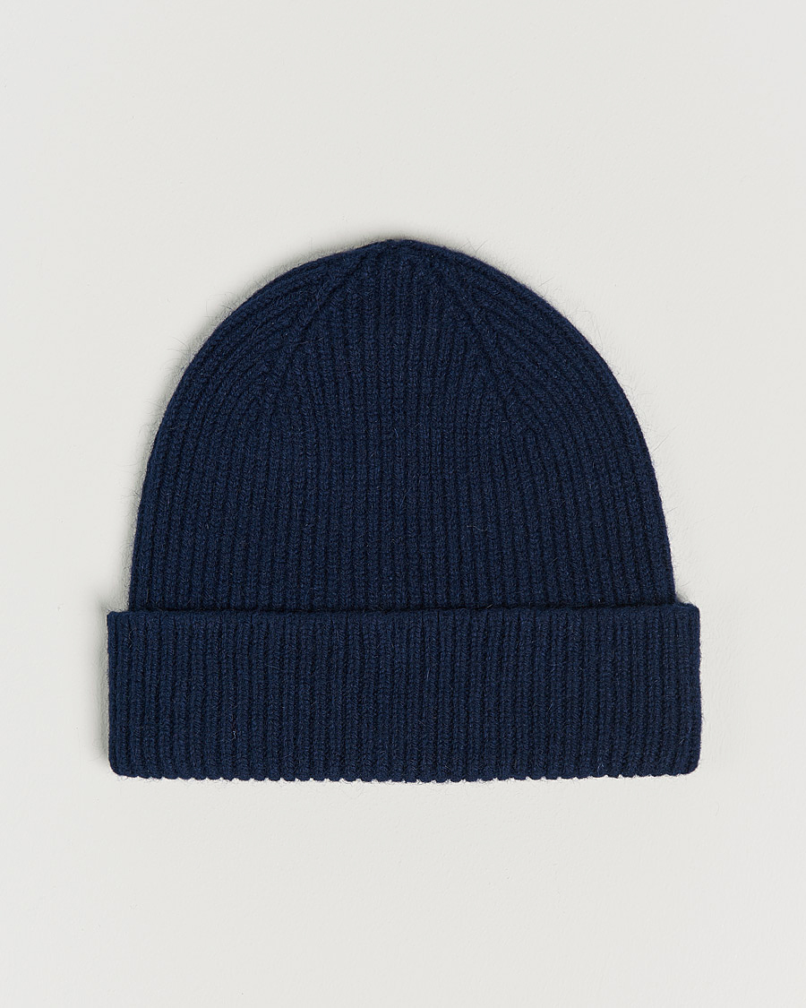 Uomini | Berretti | Le Bonnet | Lambswool/Caregora Beanie Midnight