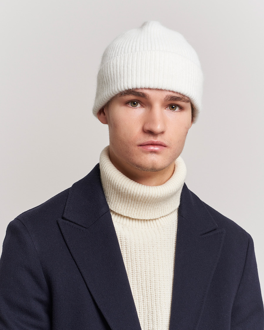 Uomini | Berretti | Le Bonnet | Lambswool/Caregora Beanie Snow