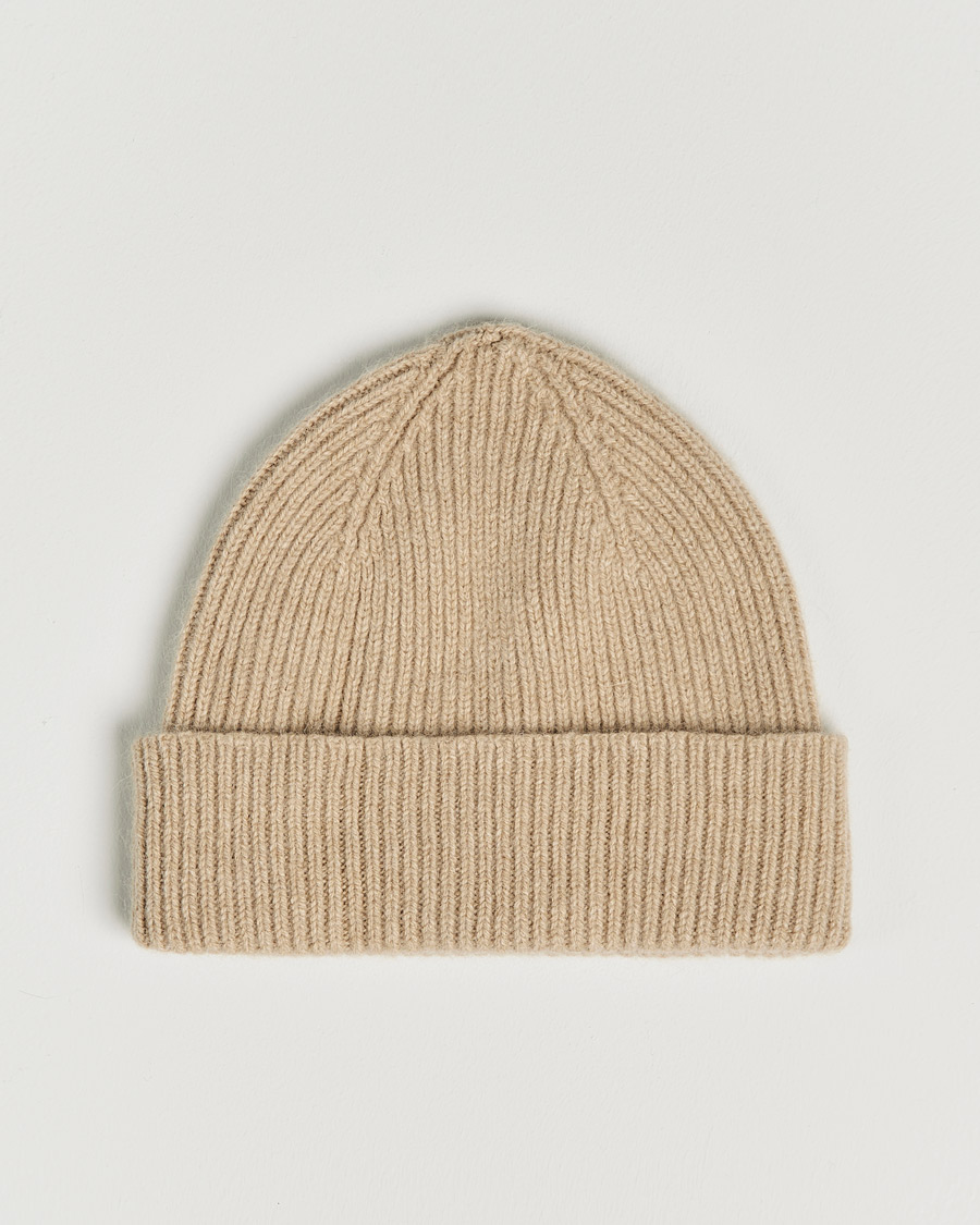 Uomini | Berretti | Le Bonnet | Lambswool/Caregora Beanie Sand