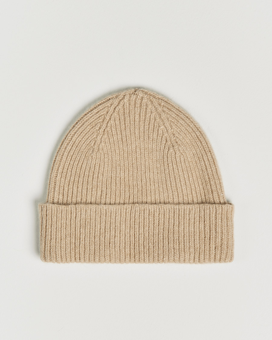 Uomini | Berretti | Le Bonnet | Lambswool/Caregora Beanie Sand