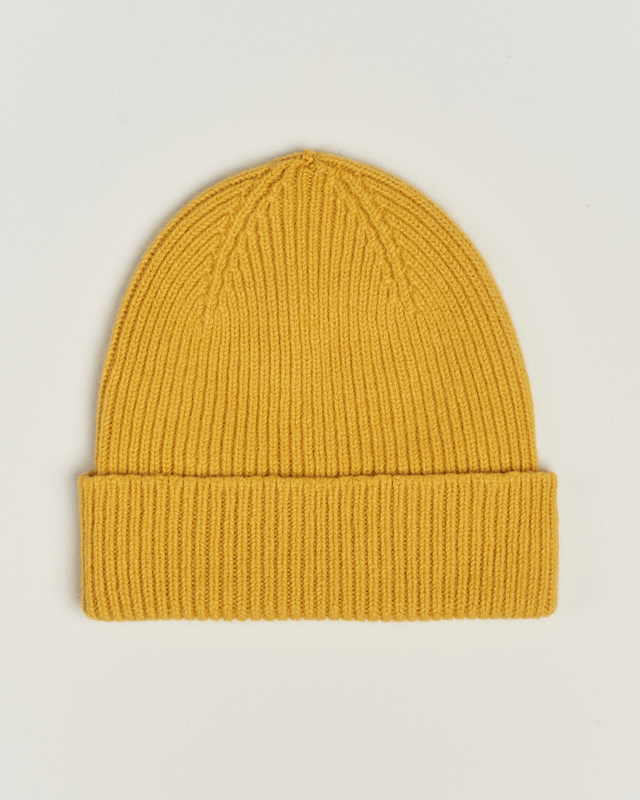 Uomini | Berretti | Le Bonnet | Lambswool/Caregora Beanie Mustard