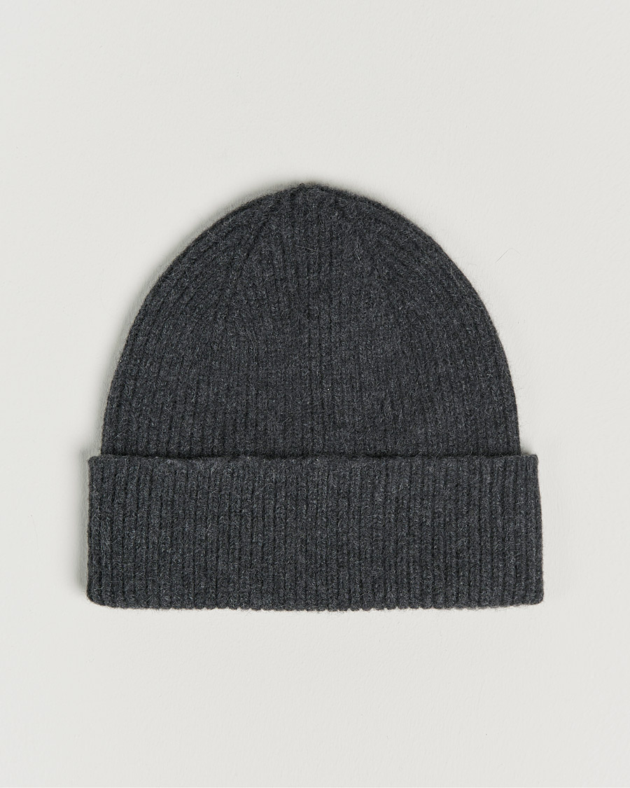 Uomini | Berretti | Le Bonnet | Lambswool/Caregora Beanie Graphite