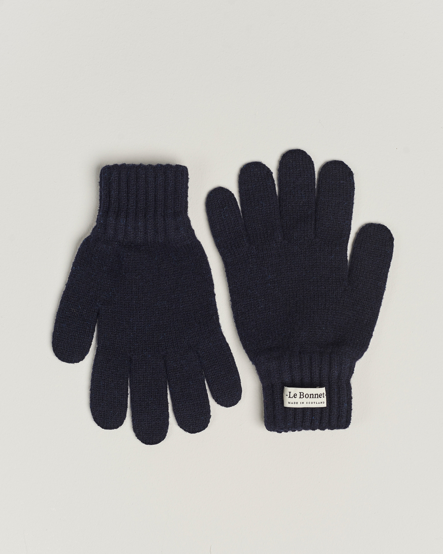 Uomini | Le Bonnet Merino Wool Gloves Midnight | Le Bonnet | Merino Wool Gloves Midnight