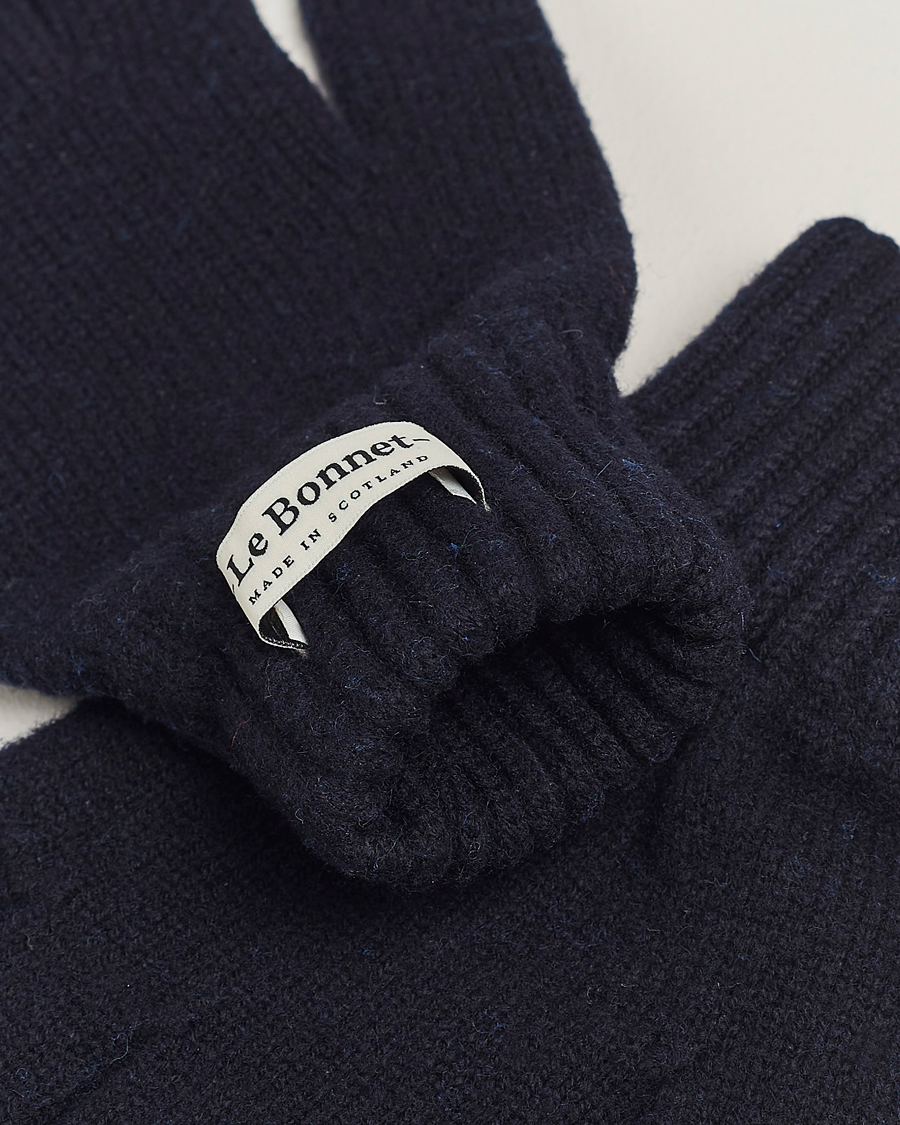 Uomini | Le Bonnet Merino Wool Gloves Midnight | Le Bonnet | Merino Wool Gloves Midnight