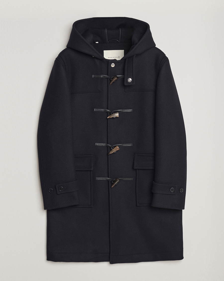 Uomini | Giacche | Mackintosh | Weir Wool Hooded Duffle Navy