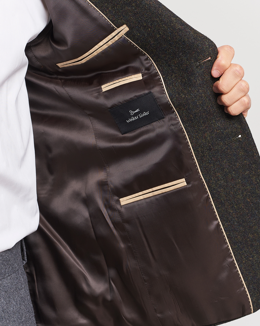Uomini | Blazers | Walker Slater | Edward Wool Donegal Blazer Dark Brown