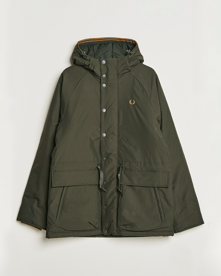 Uomini | Giacche | Fred Perry | Padded Zip Through Parka Hunting Green