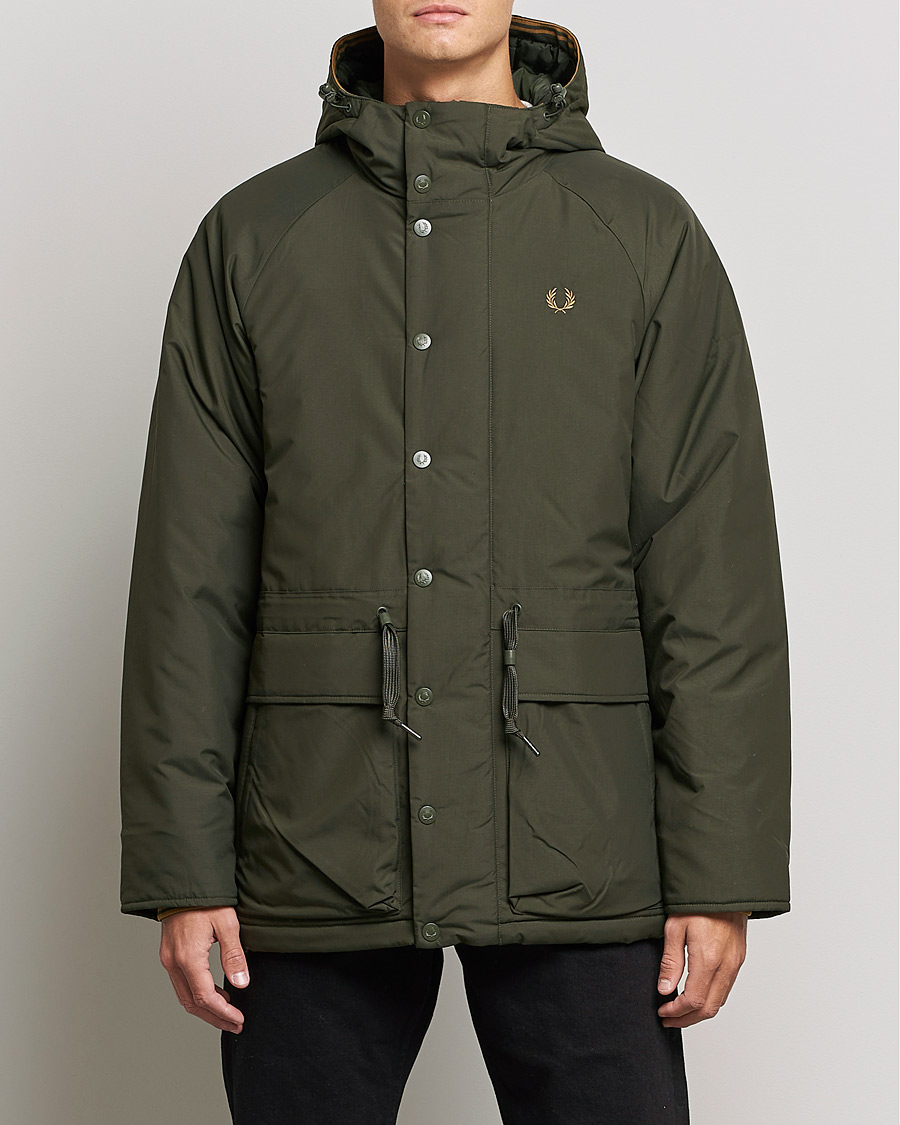 Uomini | Giacche | Fred Perry | Padded Zip Through Parka Hunting Green